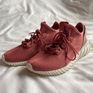 Adidas Pink and Grey Sneakers Size 8.5